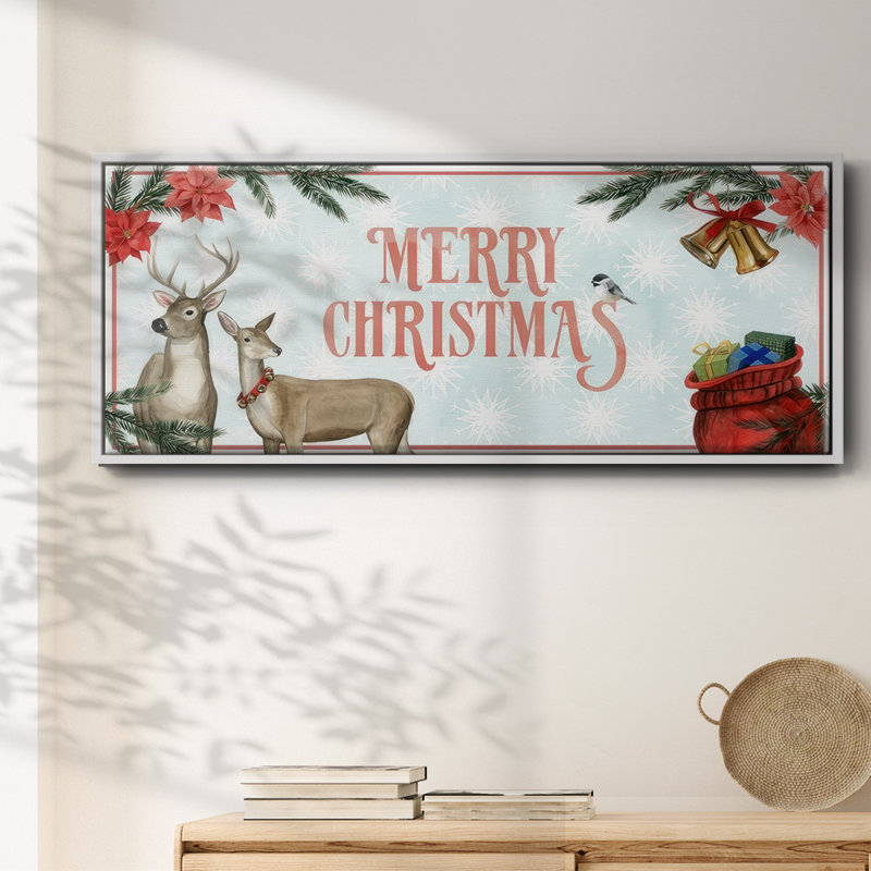 Merry Christmas - toile encadrée, H 12 po x l 30 po