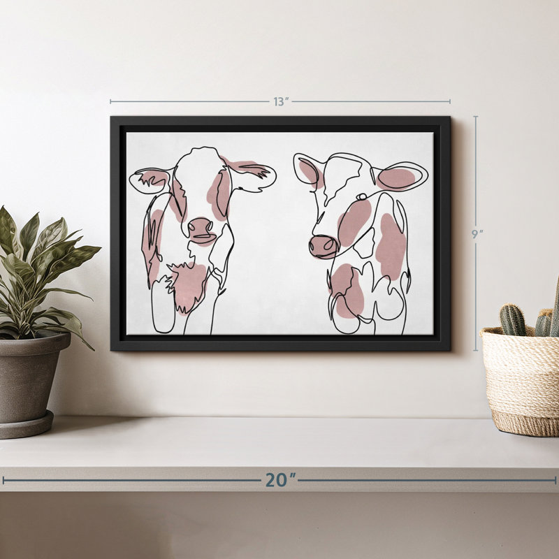Cute Cows Canvas Print, 9" H x 13" W