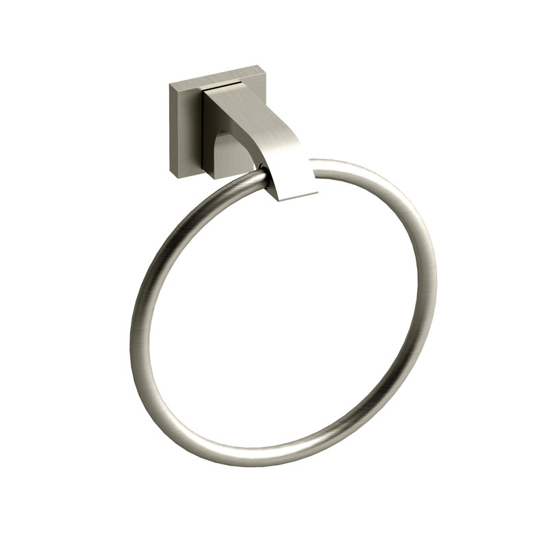 Zendo Towel Ring, Brushed Nickel