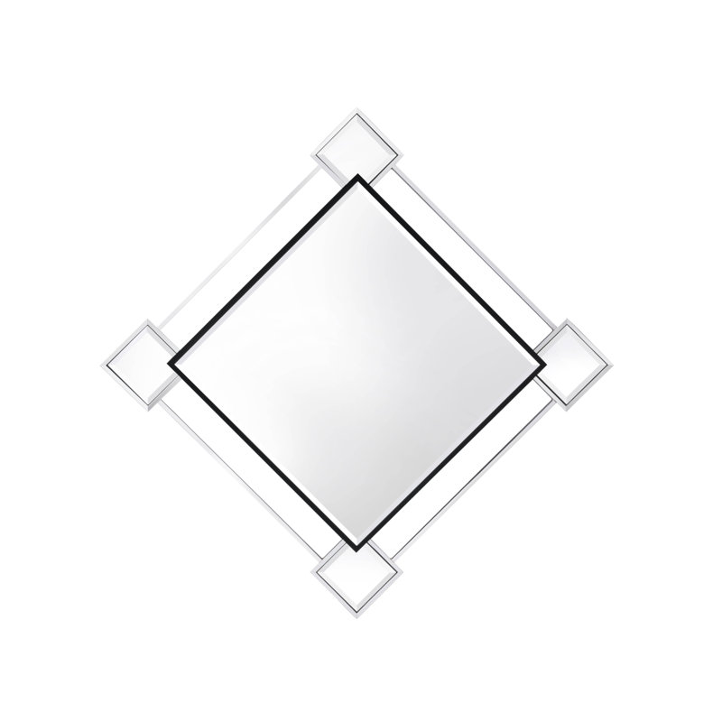 Miroir d'appoint Asbury avec miroir et finition chromée (assemblé)