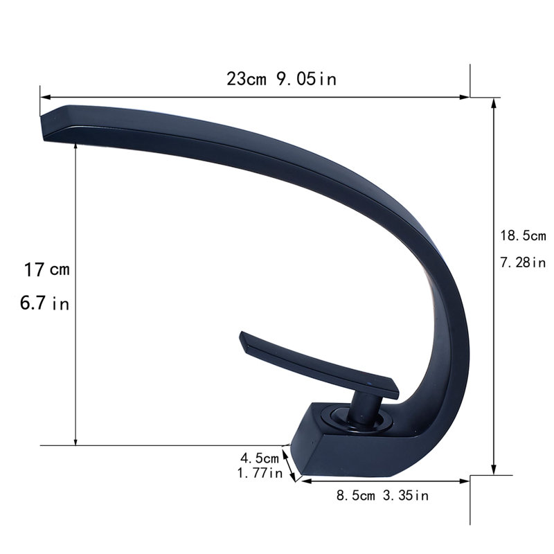 Single-Hole Single-handle Bathroom Faucet, Matte Black