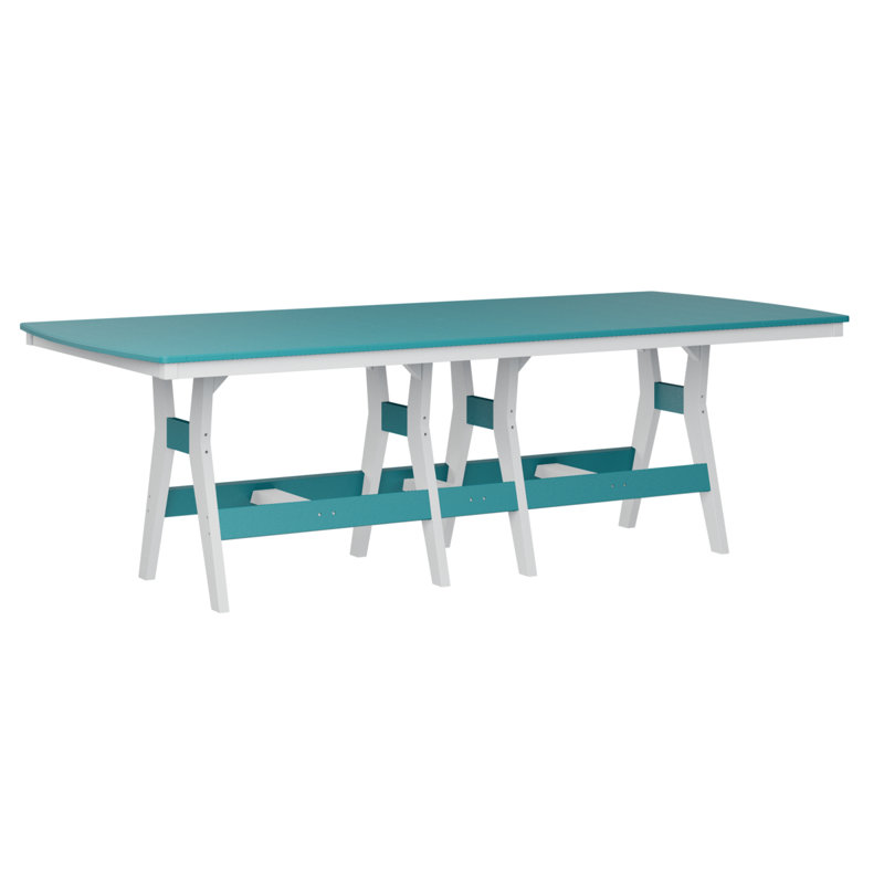 Table de bar rectangulaire berlinoise Berlin, 38.87" H x 96" W x 44" D, Bleu Aruba