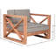Chaise de patio en teck avec coussins Anguilla-86506435