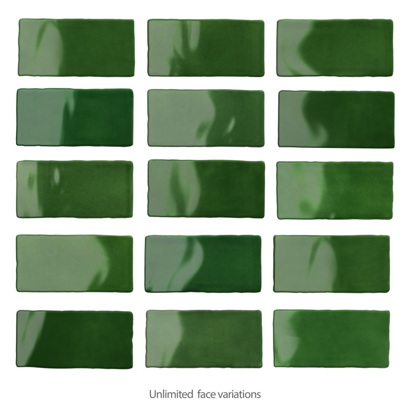 Viva Antic Verde 3" x 6" Ceramic Wall Tile