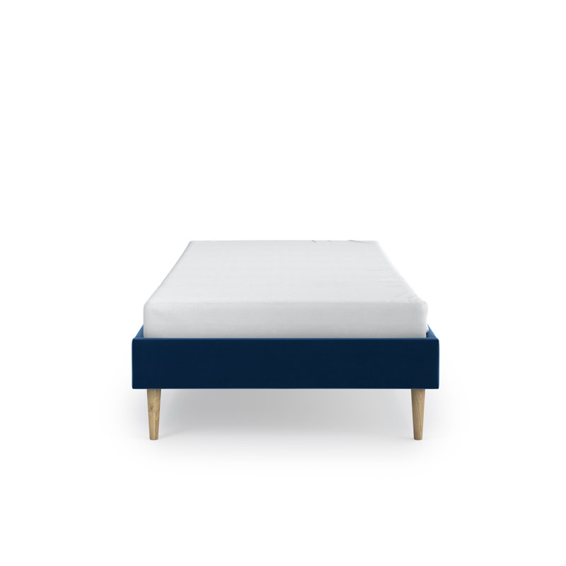 Lilia Upholstered Bed, Single (3'), Navy