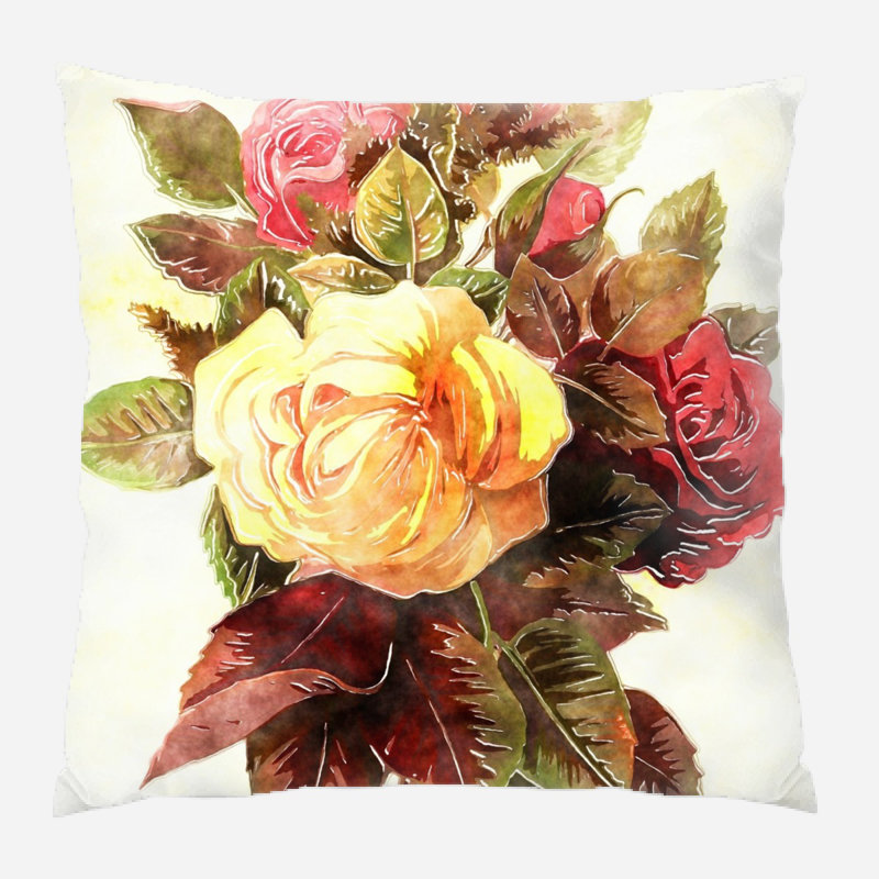 Coussin watercolour Delicia, Microsuède, Intérieur