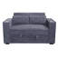 Canapé convertible 1 pièce en velours côtelé gris foncé avec porte-gobelet-1674890255