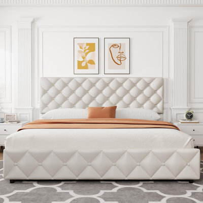 Bed With 4 Storage Drawers And Headboard