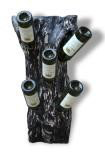 Charcoal Teak 6 Bottle rack