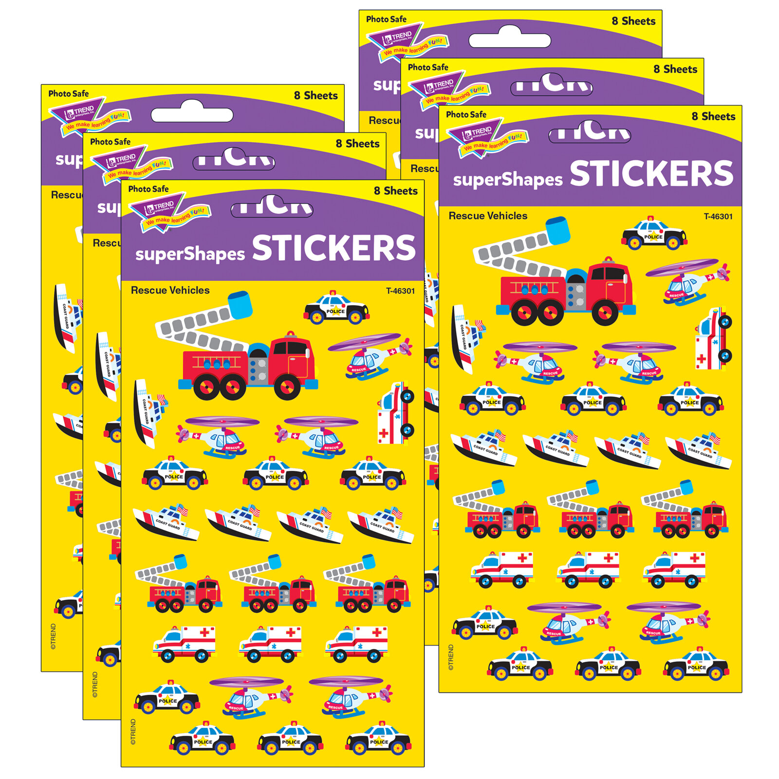 Halloween Sparkle Stickers - 6 Sheets by Trend Enterprises, Inc.