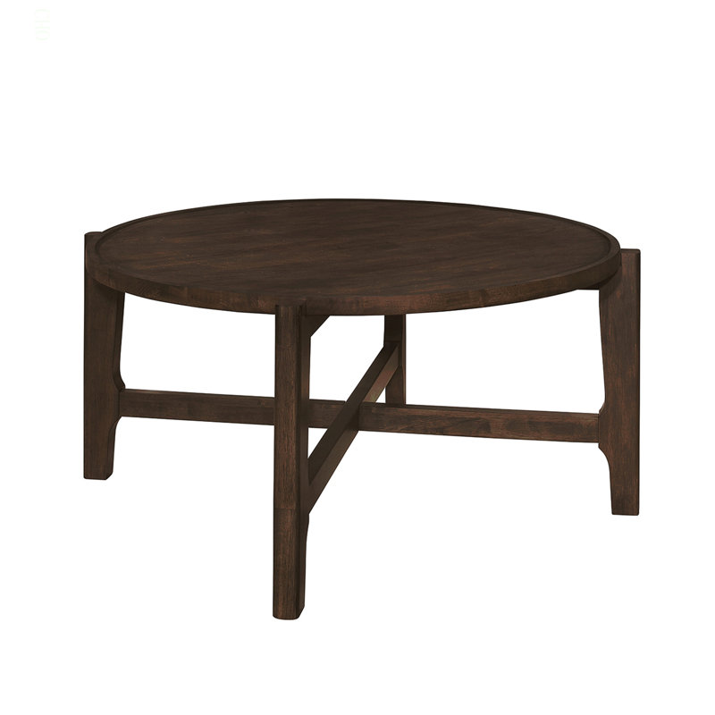 Table basse ronde en bois massif