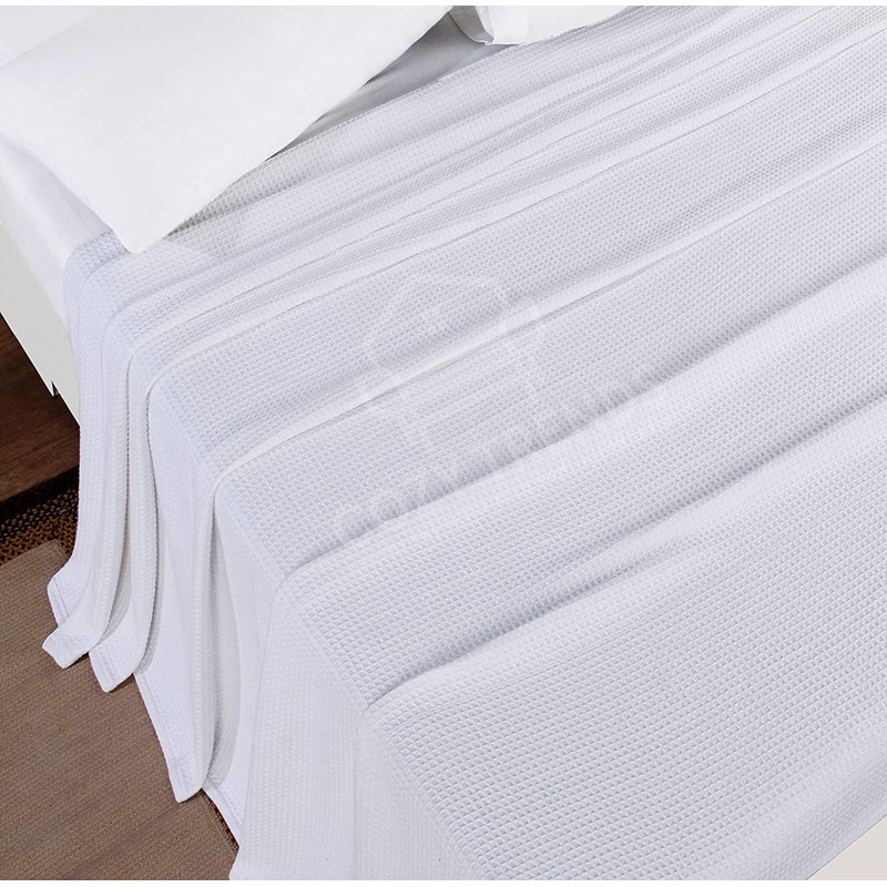 Couverture en coton, Très grand, 5, Blanc