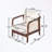 Wood Frame chair with soft cushion and Curved Armrests-511248606
