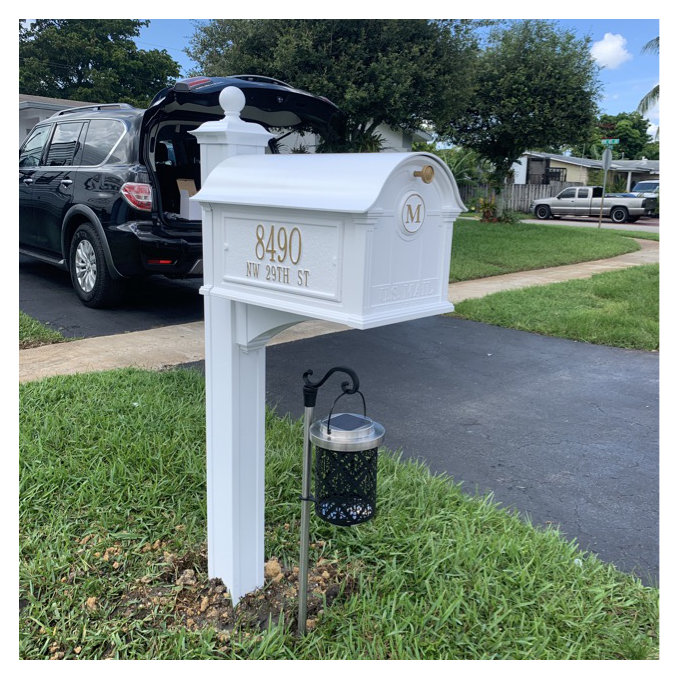 Whitehall Balmoral Mailbox - Extra Large Capacity, White, USPS Approved - View #3