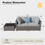 Canapé de patio modulaire en osier avec coussin et table basse-130203360