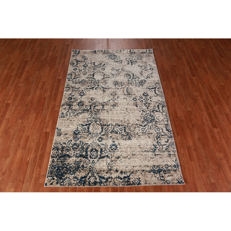 Transitional Oriental Area Rug 5x8