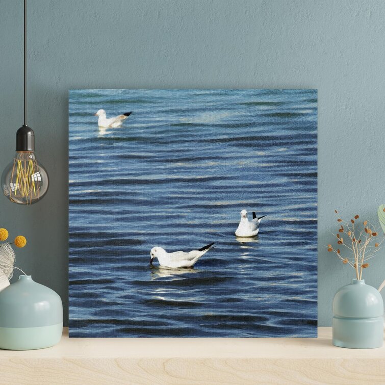 Rosecliff Heights Two White Birds On Water During Daytime - 1 Piece ...