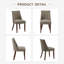 Chaise de salle à manger rembourrée de 19 po de hauteur Parsons, pieds en bois massif, chaises d'appoint en tissu à haut dossier, assemblage facile-1408989673