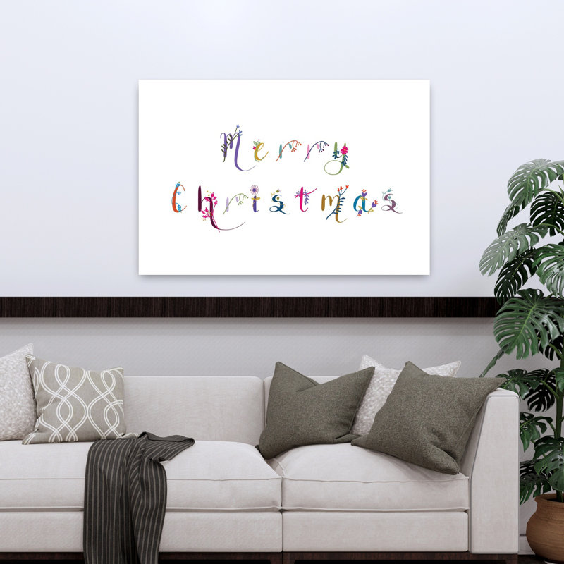 Boho Merry Christmas III 1 Piece Wrapped Canvas Wall Art, 81.28cm H x 121.92cm W