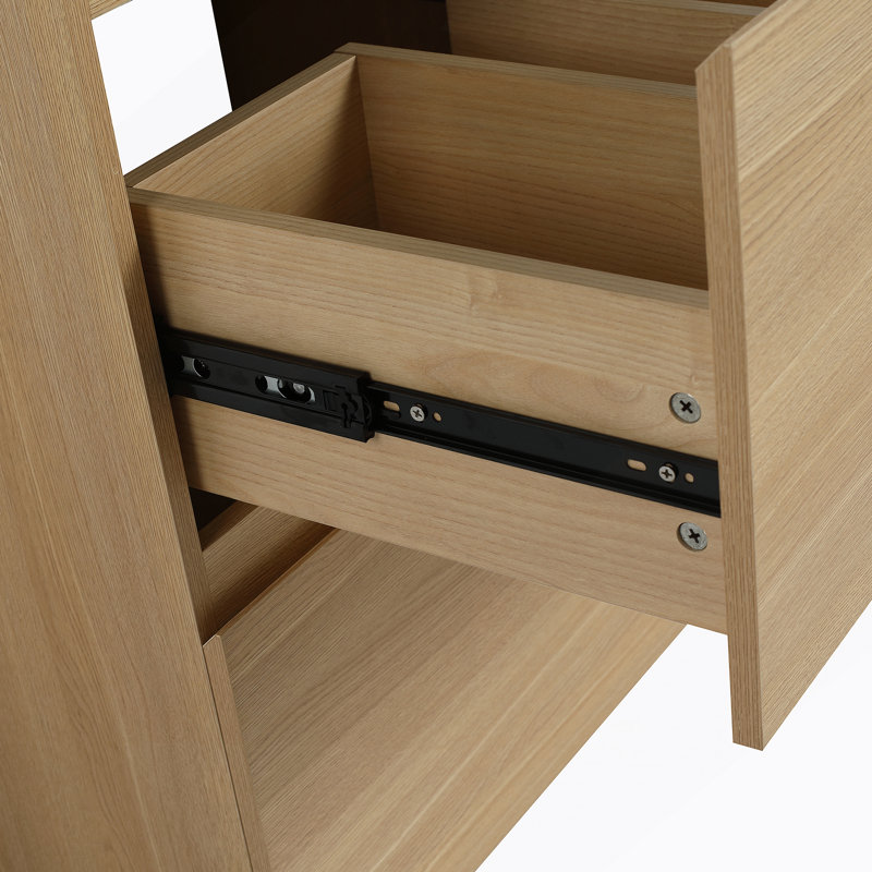 Meuble-lavabo 24 po sans lavabo supérieur, Chêne