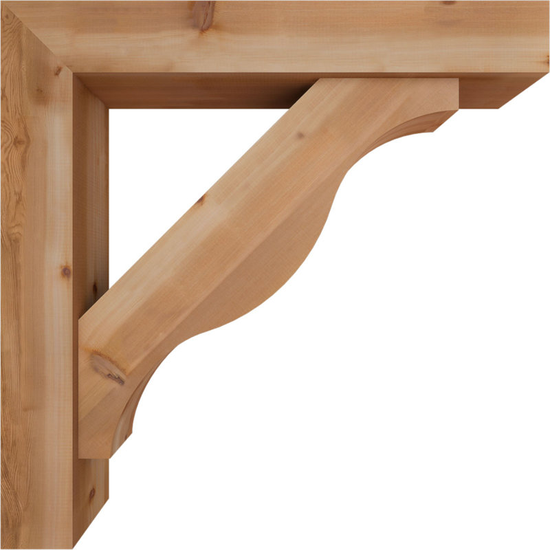 Funston Block Offset Brace Bracket, 42 x 42, 7 1/2"W Western Red Cedar (Smooth)