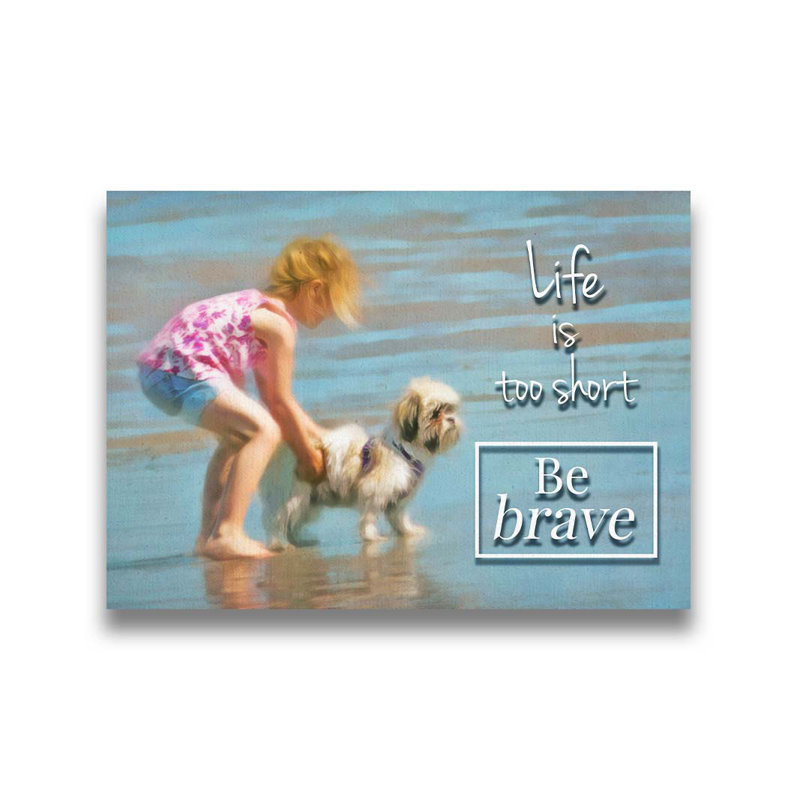 «Life is Too Short» par Hal Halli. Impression sur papier - Montée et encadrée, H 40 po x l 52 po