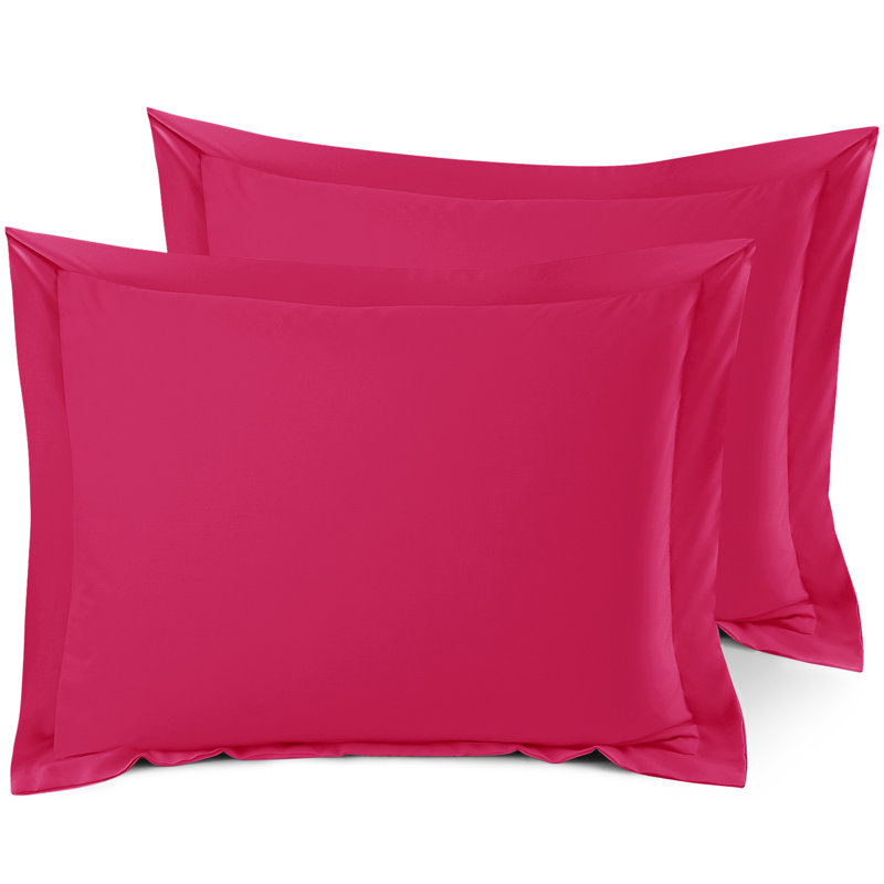 Taie décorative 100% polyester , Rose vif, 20 po x 36 po
