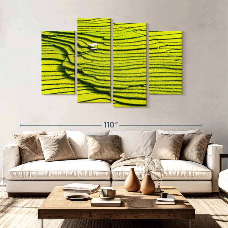 Terrasses de riz asiatique Alvord, H 54 po x l 84 po