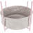 Dusty Pink Round Side Table With Storage Basket, 17.7"