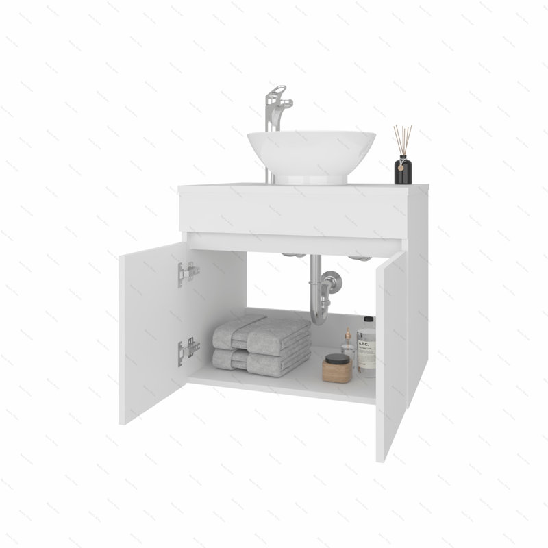 Meuble-lavabo avec 2 portes Sheridan, Blanc