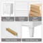 Meuble-lavabo 24 po avec lavabo, armoire de salle de bain avec tablette de porte, tiroir profond, panier coulissant à 2 niveaux, structure en bois massif et panneau de fibres à densité moyenne, un paquet, blanc-93341798