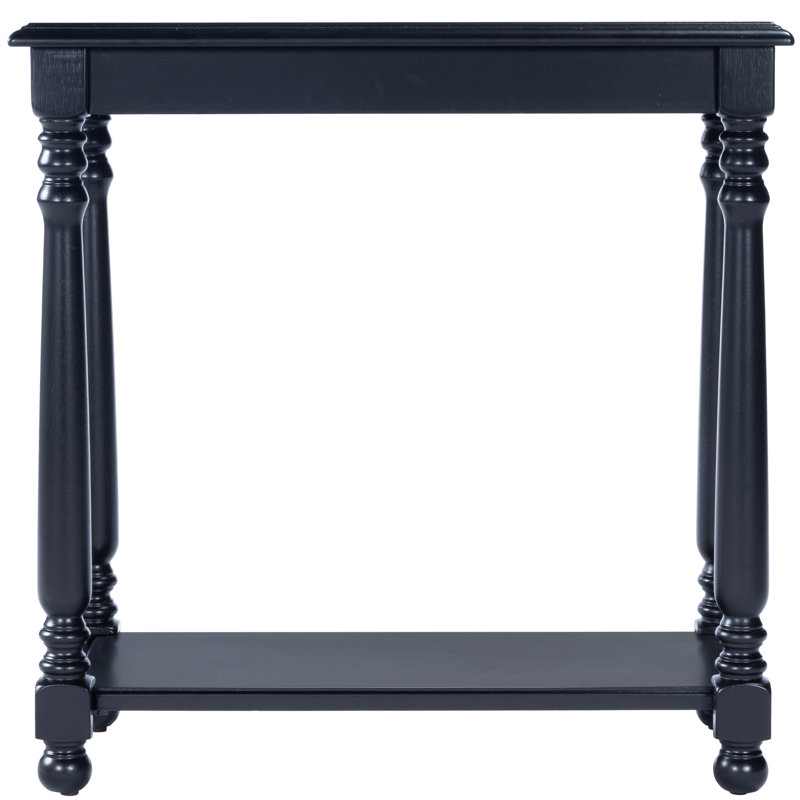 Devane CastleWood Side Table, Distressed Black Licorice