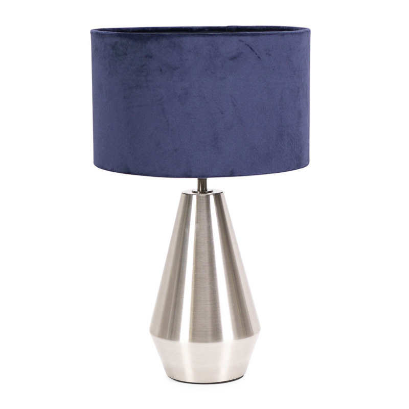 Metal Table Lamp, White, Silver, Yes