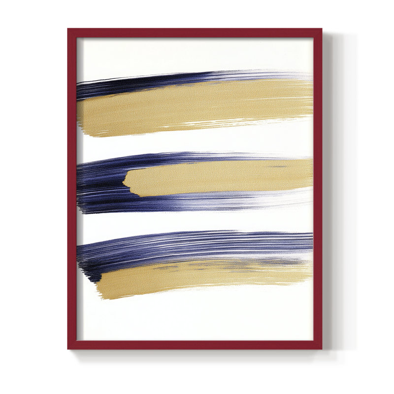 «Abstract CDLXII», reproduction encadrée - prête à être accrochée - fabriquée aux États-Unis, H 10 po x l 8 po, Rouge
