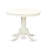 3 Piece Modern Dining Table Set Contains a Round Kitchen Table with Pedestal and 2 Gray Linen Fabric Parsons Dining Chairs, Linen White-194084088-194084089-244182758