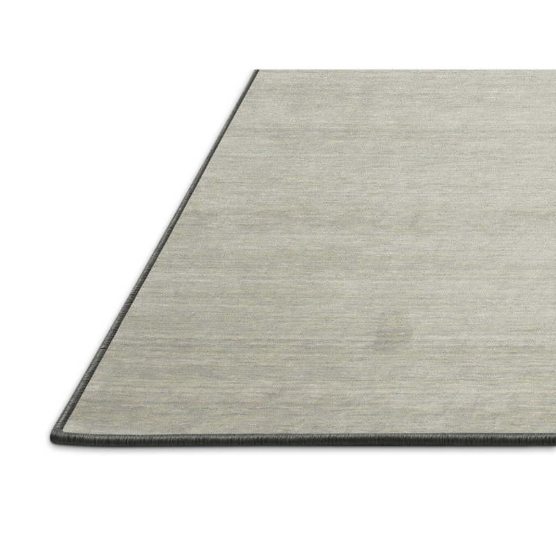 Tapis contemporaine unaire blanc, Rectangle 5 pi x 7 pi