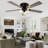 Flush Mount Reversible Ceiling Fan with 3 Lights and Remote, DC Motor 6 Speeds Ceiling Fan for Low Profile-1636148798-1631720080