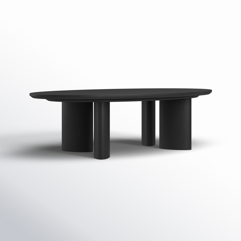 Barnard Oval Wood Coffee Table, Black