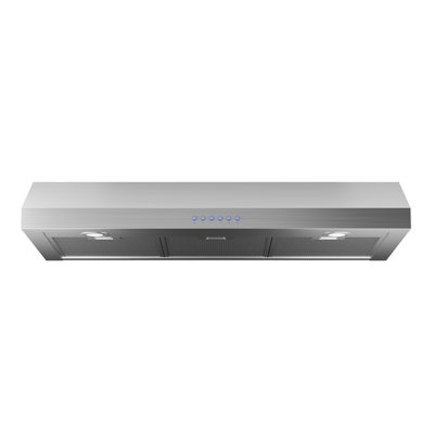 36" 900 CFM Ducted Under Cabinet Range Hood in Stainless Steel with LED Lights, Top/Rear Vent