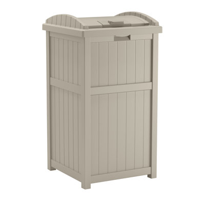Suncast 30 Gallon Manual Lift Trash Hideaway Container