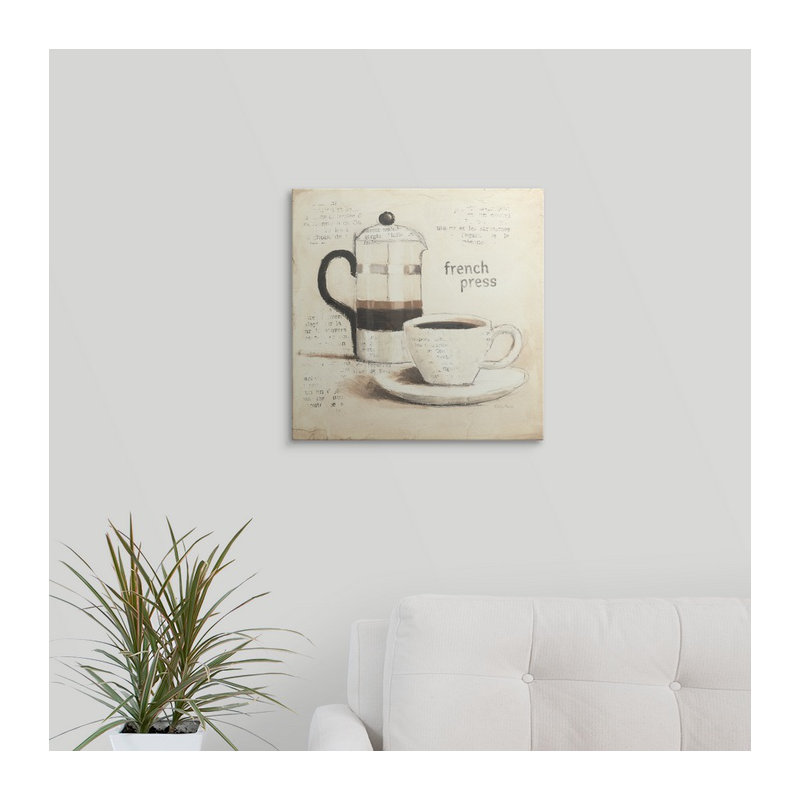 « iii » par emily adams, impression Parisian Coffee, H 35 po x l 35 po x P 1,5 po, Toile