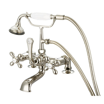 Stonington 3 Handle Deck Clawfoot Tub Faucet