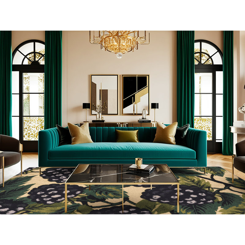  Tapis lavable fruits mûres, Rond 4 pi