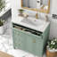Meubles-lavabos (incluant le meuble et le lavabo), salle de bain moderne en MDF de 91 cm (36 pouces).-1090237915