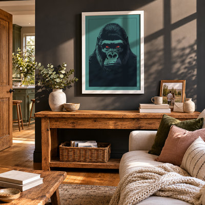 Gorilla's Gaze Modern - Framed Print