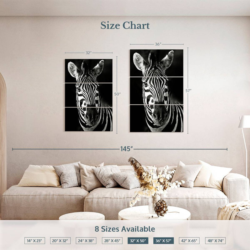 Brampt Serious Zebra, 50" H x 32" W