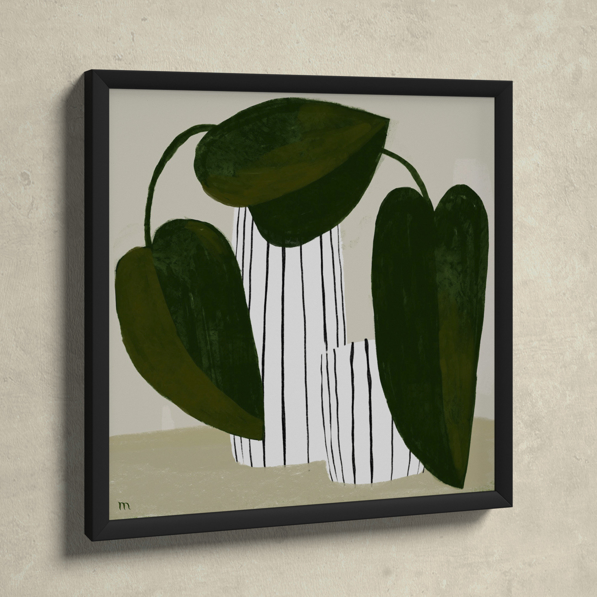 Striped Vases by StudioM, Black, 24" H x 24" W x 1.25" D