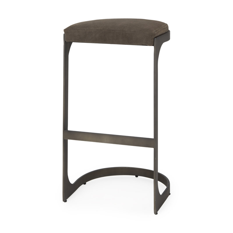 Bellesa Upholstered Counter Stool, Dark Brown, Bar Stool (31.5” Seat Height)