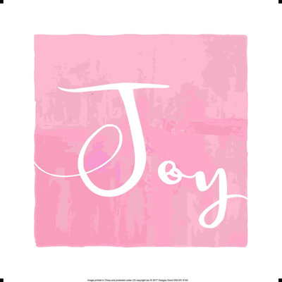 "Blush", "Joy", art textuel sur toile tendue