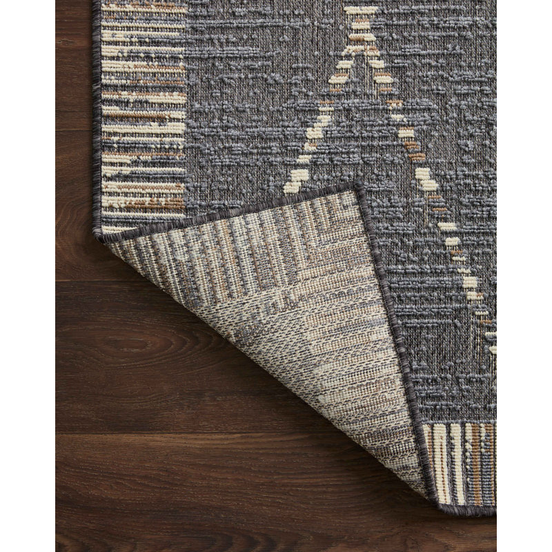 Ranata Loloi II Rainier Slate Indoor/Outdoor Area Rug, Rectangle 7'10" x 10'10"